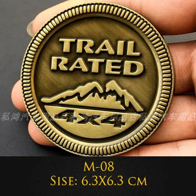 3D Metal Emblem 4X4 Trail Rated Badge High Country Logo Stickers For Jeep Wrangler Patriot Car Styling Car Stickers Accessories