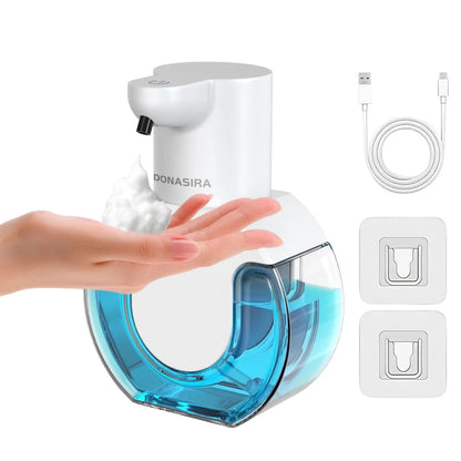 420ML P10 Large Capacity Light Display Desktop Or Wall-Mounted Waterproof USB Rechargeable Automatic Smart Sensor Soap Dispenser