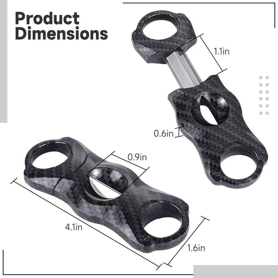 V-Cut Cigar Cutter - Sharp Blade Scissors for Large Ring Cigars, Professional Smoking Accessory Tool