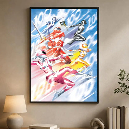 Mighty Morphin Power Rangers Poster PP Paper Decorative Wall Art for Living RoomsBedrooms Bars Cafes Stylish Home Decor Gift