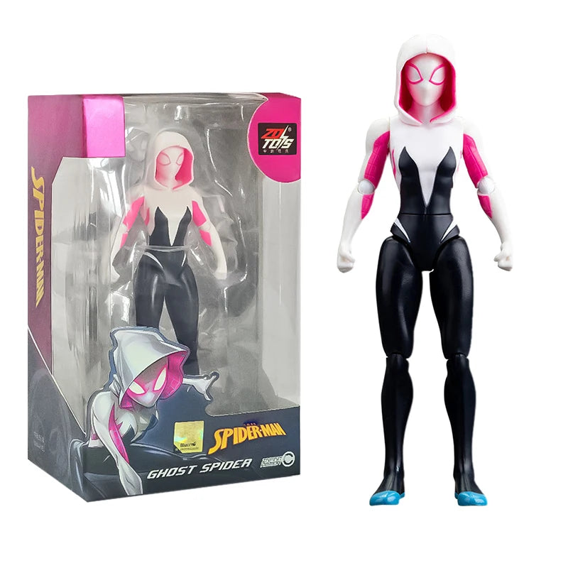 18CM Avengers Legends Figure ZDTDS Original Toy Set Spider Captain Miles Morales Thanos Ghost Iron Man Hulk Box Thor Falcon Doll