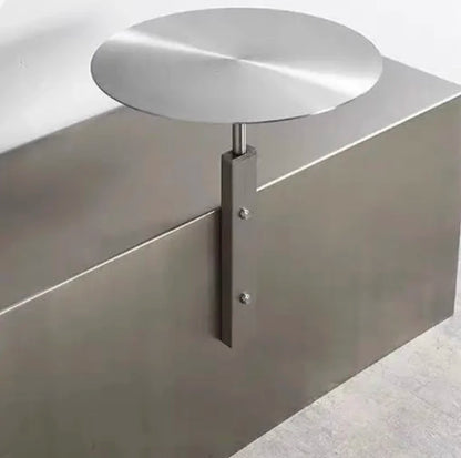 Modern Minimalist Stainless Steel Hang on Bar Table Compact Counter Space Saving Corner Desk for Cafe Shop Rustproof