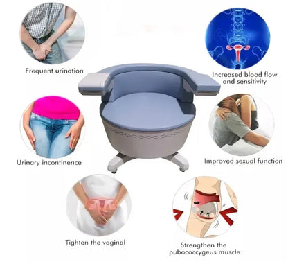 Electromagnetic Pelvic Floor Therapy Chair EMS Pelvic Muscle Stimulator for Incontinence Postpartum Recovery Men and Women
