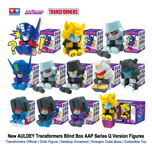 New Transformers Q Version Toys AULEDY TF Chibi Desktop Figurines Optimus Prime Cute Sitting Collectible Figures Ornament Doll