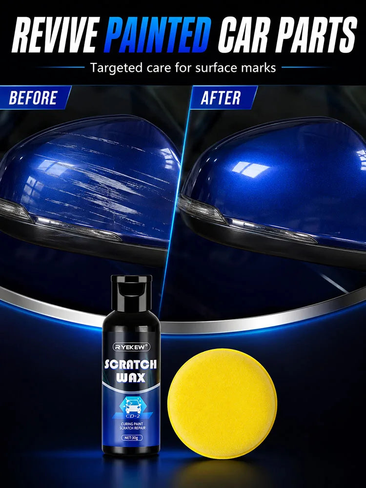 Car Scratch Remover Wax Auto Body Paint Repair Polish Swirl Mark Restorer Grinding Compound for Vehicle Detailing and Shine