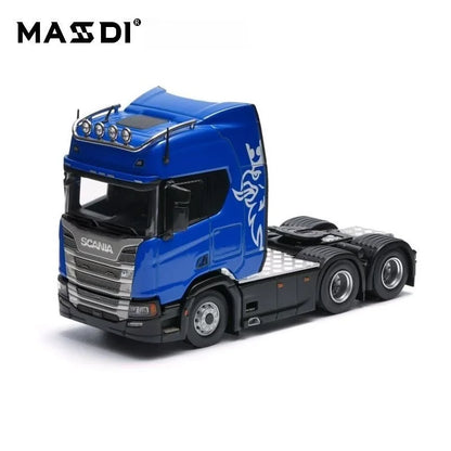 1:64 Scania R500 Heavy Truck Model - Eight-Axle Semi-Trailer Heavy-Duty Truck Model, Perfect Gift for Truck Enthusiasts & Hobby