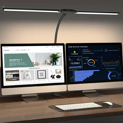 Double Single Head Led Clip Desk Lamp Dimmable Computer Table Lamps Monitor Light Architect Table Lamp for Office Reading Lights