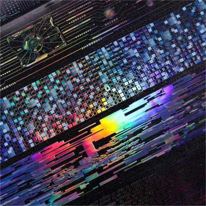 50mm*2m/1roll Punk Circuit Laser Washi Tape Stickers Holographic Cyber Decor Tape Scrapbooking DIY Journal Craft Supplies
