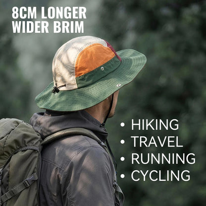 WRELS Bucket Hat UPF 50+ UV Protection Wide Brim Boonie Hat Summer Breathable Foldable Safari Fishing Hiking Sport Hat Men Women