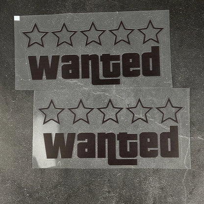 Pentagram Wanted Motorcycle Stickers Waterproof DIY Motorbike Fuel Tank Helmet Box Car Window Trunk Body Durable Vinyl Decals