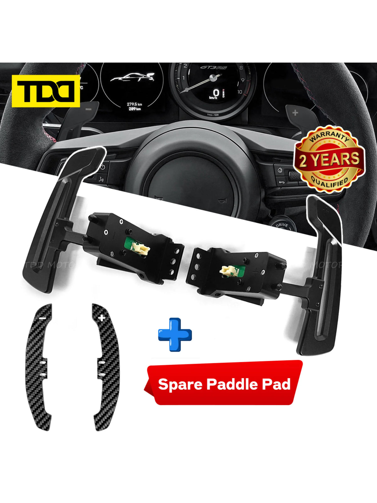 TDD Aluminum Alloy Magnetic Paddle Shifters For Porsche 718 Cayman GT4 991 Panamera 971 911 997 Steering Wheel Shift Paddle