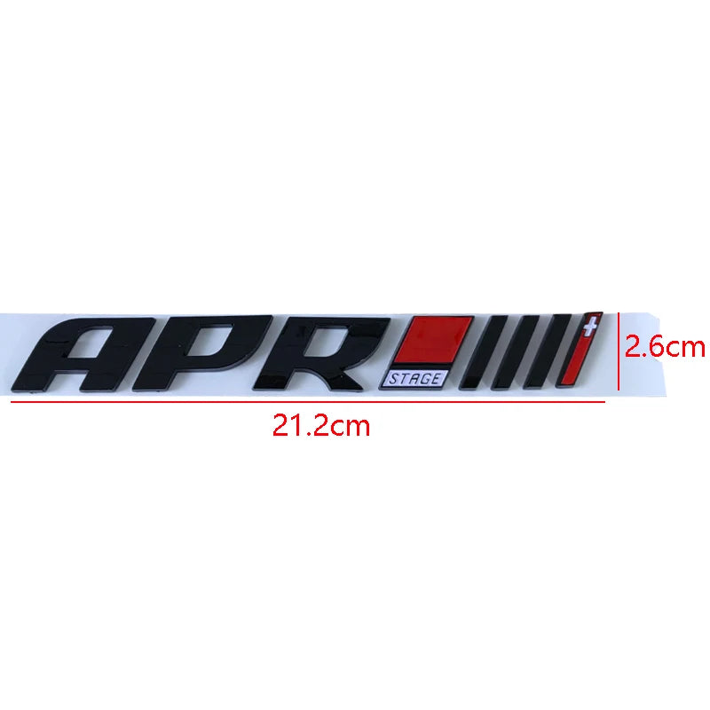 3d ABS  Chrome Black Logo APR Emblem Letters Car Trunk Badge Decal For A4 A5 S4 B8 A3 A7 APR Sticker Accessories