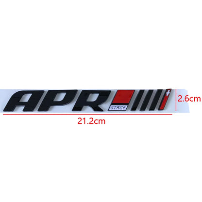 3d ABS  Chrome Black Logo APR Emblem Letters Car Trunk Badge Decal For A4 A5 S4 B8 A3 A7 APR Sticker Accessories