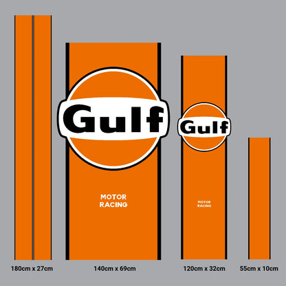 Car Sticker Gulf Vintage Style Truck Vinyl Decal Gasolin Petroleum Racing Gas Waterproof Decals PVC for Tesla 9-11 917 917LH 918