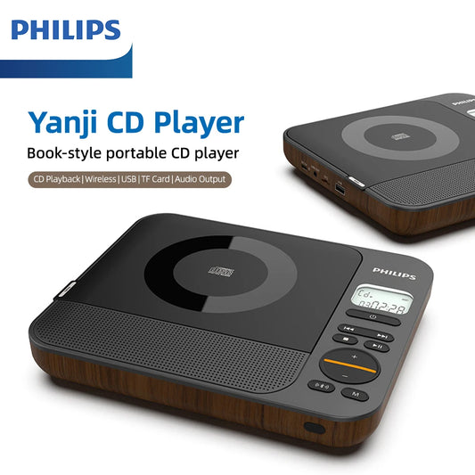 Philips EXP5608 Retro CD Speaker Wireless Bluetooth CD/USB/TF Home Desktop Audio HiFi Stereo MP3 Loudspeaker Decoration Gifts