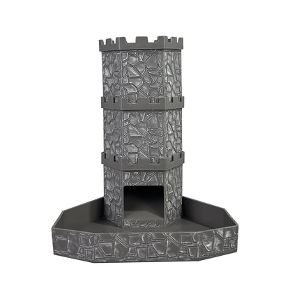 Bricks Castle Dice Tower  Dice Rolling Tray Tower - Perfect for D&D Game RPG and Tabletop Gaming Best Gift