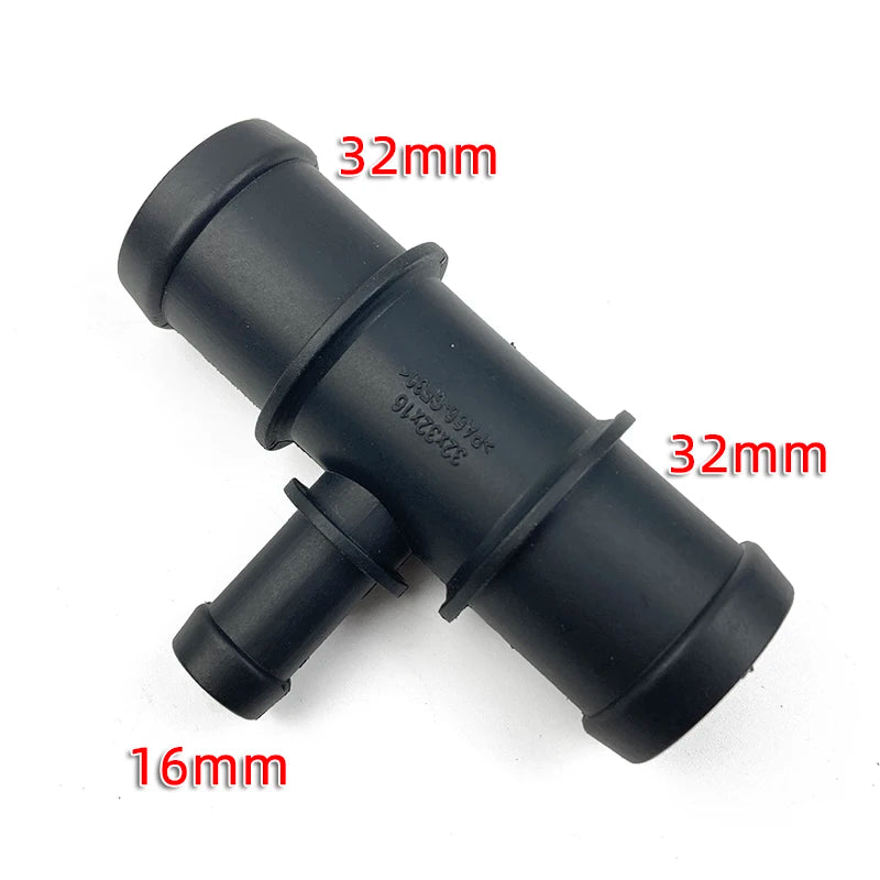 BOICY Coolant Water Pipe Tee Connector Car Black Auto 3 Way Tee Heater Water Hose Fitting Connector Kit for VW Audi Skoda Seat