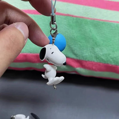 Anime Snoopy Action Figures Rock Party Flying Chapter Blind Box Toy Balloon Pendant Collection Decoration  Gifts