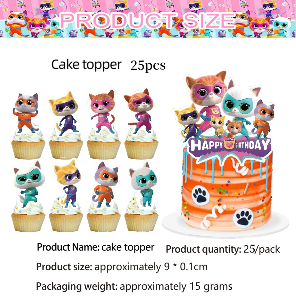 Superkittie Birthday Party Decoration Tableware Tablecloth Plate Cup Napkin Balloon Cake Decor superkitties Party Favors Supply