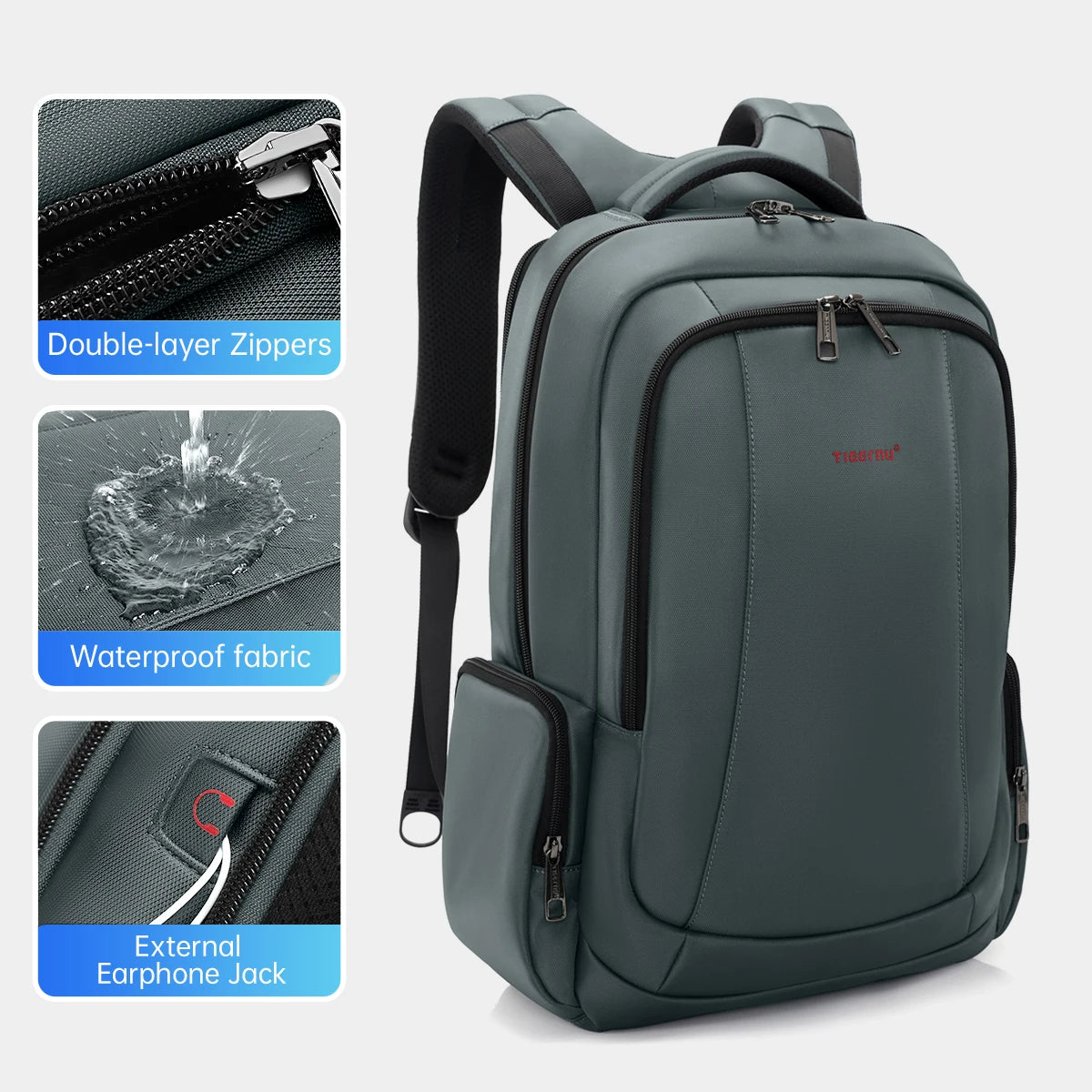 Tigernu Travel Backpacks Vacuum Backpack 14 15.6 17.3inch Laptop Backpack For School Backpack Men Schoolbag Compression Backpack