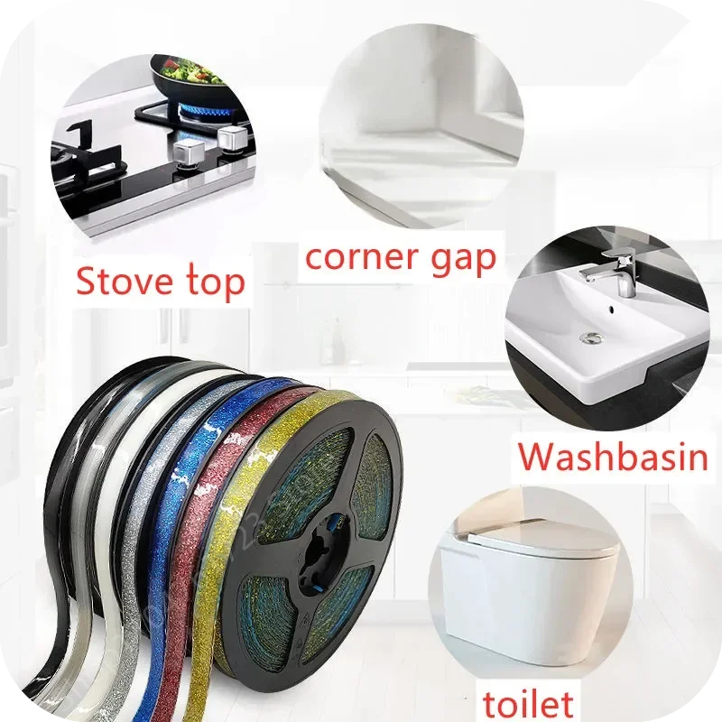 6M Ceramic Tile Gap Tape Kitchen Bathroom Waterproof Beautiful Seam Self-Adhesive Sticker Wall Floor Gap Line Decorative Strip
