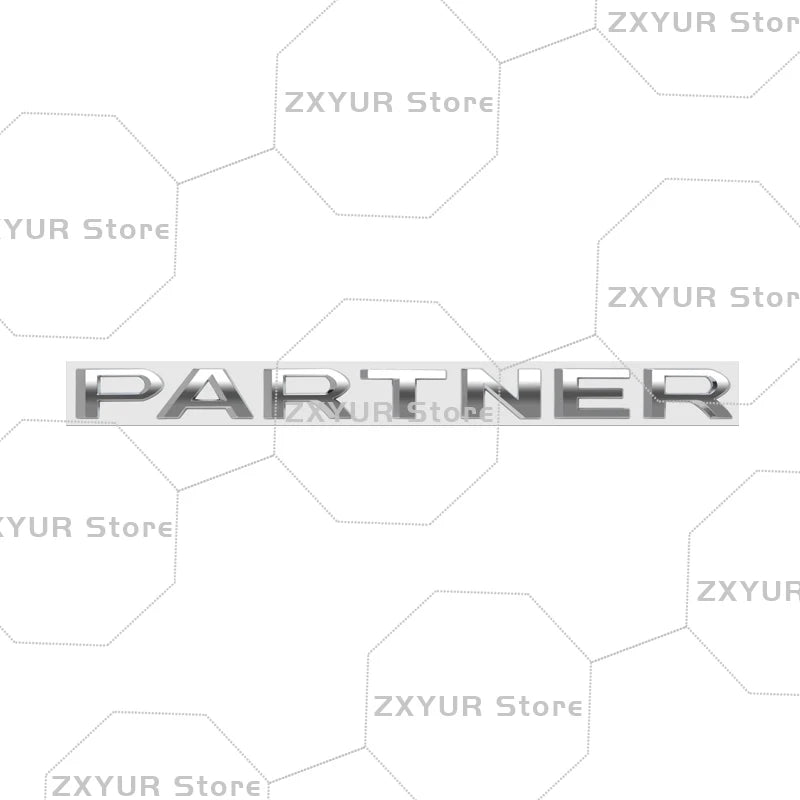 Metal For Peugeot Partner Emblem Camper Cargo Van Car Sticker Letter Badge Decal Body Rear End Trunk Decor Auto Accessories