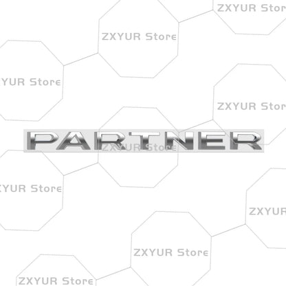 Metal For Peugeot Partner Emblem Camper Cargo Van Car Sticker Letter Badge Decal Body Rear End Trunk Decor Auto Accessories