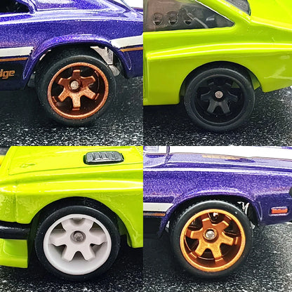 1/64 Wheels with Rubber Tires TE37 Refitting Parts for Diecast Model Car Matchbox Tomica D:11mm 1 Set