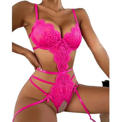 Crotchless See Through Sexy Lingerie Woman Green Lace Bodysuit Deep V Backless Porn Sexual Hollow Out Underwear Erotic Costumes