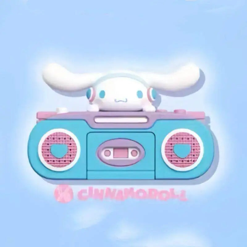 In Stock Hello KT Retro Tape Recorder Blind Box Talking Collectible Figure Desktop Ornament Cute Gift For Anime Fans Kids