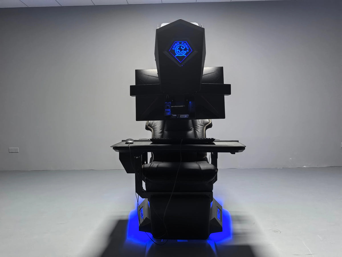 Easecomfy T2 Throne Computer Cockpit Chair Workstation Gaming Rig Support Multi Monitors zero Gravity Chair Cockpit