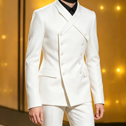 Double Breasted X Design Custom Made Men Suit Set Separates 2 Pieces Blazer with Pants For Men Wedding Prom Groom 2026