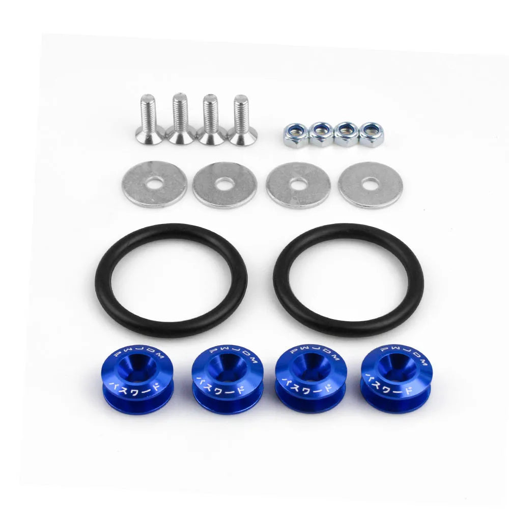 Aluminum JDM Quick Release Fasteners Bumper For Car Trunk Fender Hatch Lids Kit