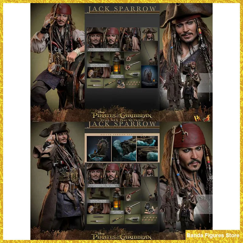 Original Hot Toys DX37 DX38 Captain Jack Sparrow Pirates of The Caribbean (Deluxe Ver.) 1/6th scale In Stock Action Figures Toys