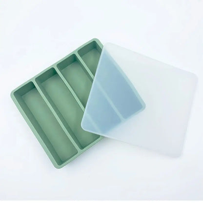 Silicone Ice Mold A box Of Six Bars With A Lid Ice Tray Home Long Tumbler Kitchen Ice Model Juice Mixers Ice-cream Use Dessert
