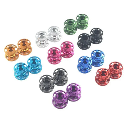 2PCS(1pair) 95423/94945 12-13mm Double Aluminum Guide Rollers Lightweight Hollow Guide Wheels for Tamiya Mini 4WD Model Car