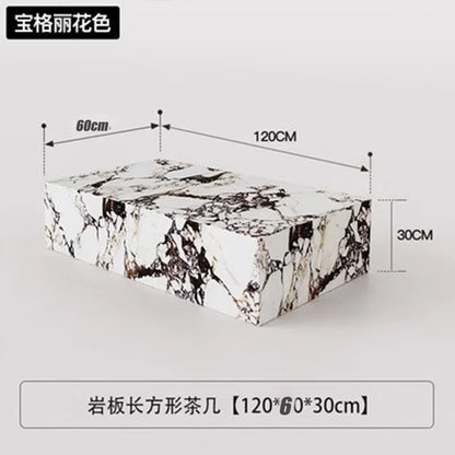 Rectangular Unique Coffee Table Luxury Italian Designer Large Coffee Table Modern Marble Table Basse Salon Living Room Furniture