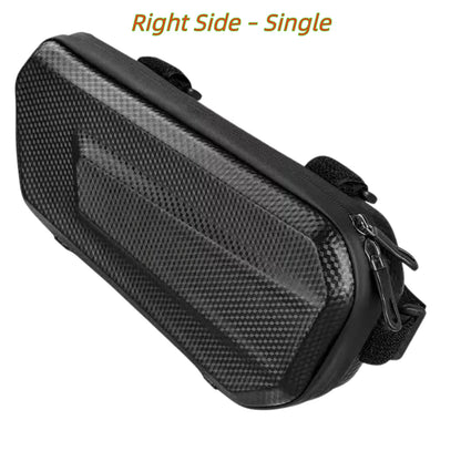 EVA Motorcycle Side Bag – Textured Carbon Look, Splash-Proof Universal Saddlebag for Most Bikes, Large Capacity Storage