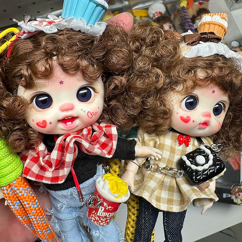 bjd doll Dolls for girls Labbu doll pocket mini blyth girl Doll Barbi cry Baby Rainbow Ball jointed doll Mobile phone Decoration
