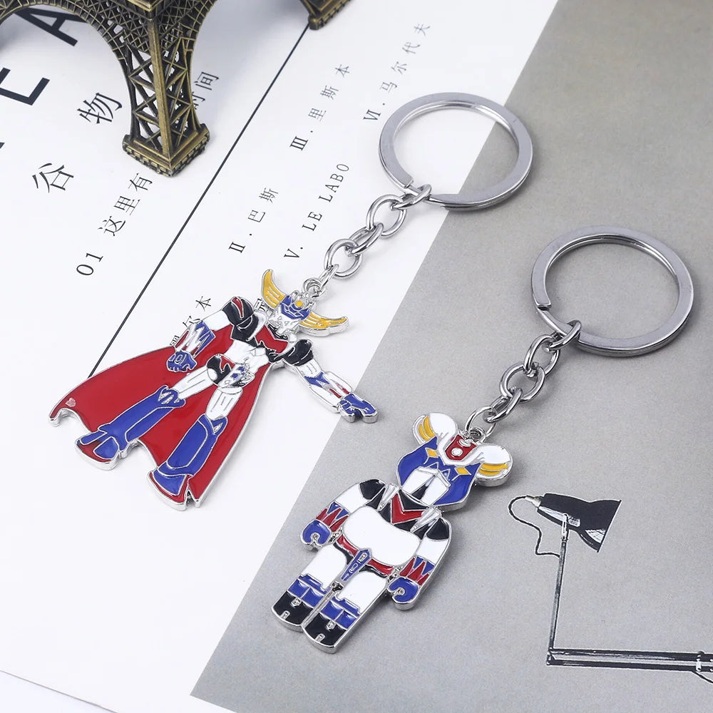 Anime Mazinger Z Keychain UFO Robot Bombardier Logo Keychain for Men Car Keychain Jewelry Accessories Gifts