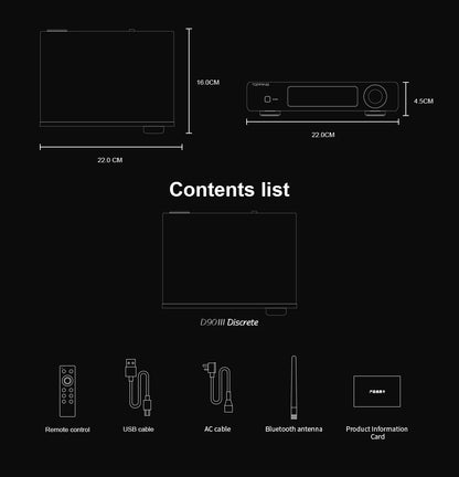TOPPING D90 III Discrete Fully Balanced HiFi DAC PCM768 DSD512 BT5.1 Support LDAC with Remore Control Hi-Res Decoder