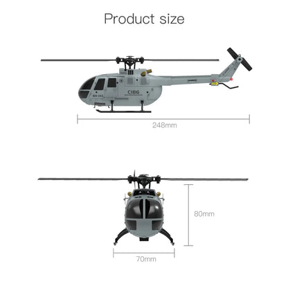 C186 RC Helicopter 2.4G 4CH BO105 Plane 4 Propellers 6 Axis Electronic Gyroscope for Stabilization Remote Control Airplane Toys