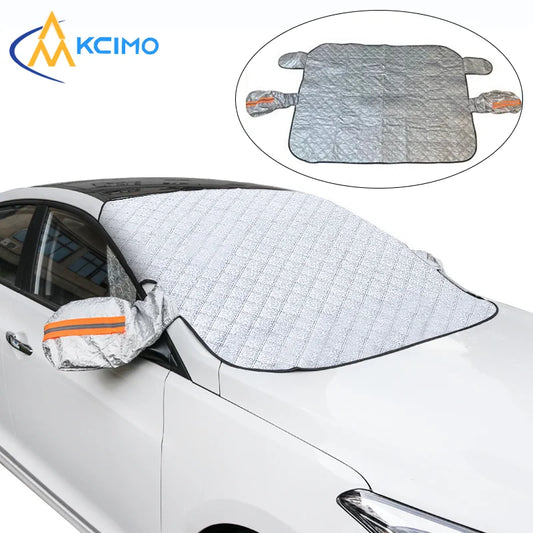 Premium Car Front Window Windshield Cover, All-Weather Anti-Snow Anti-Frost Anti-UV Sun Shade, Outdoor Winter Ice Protection