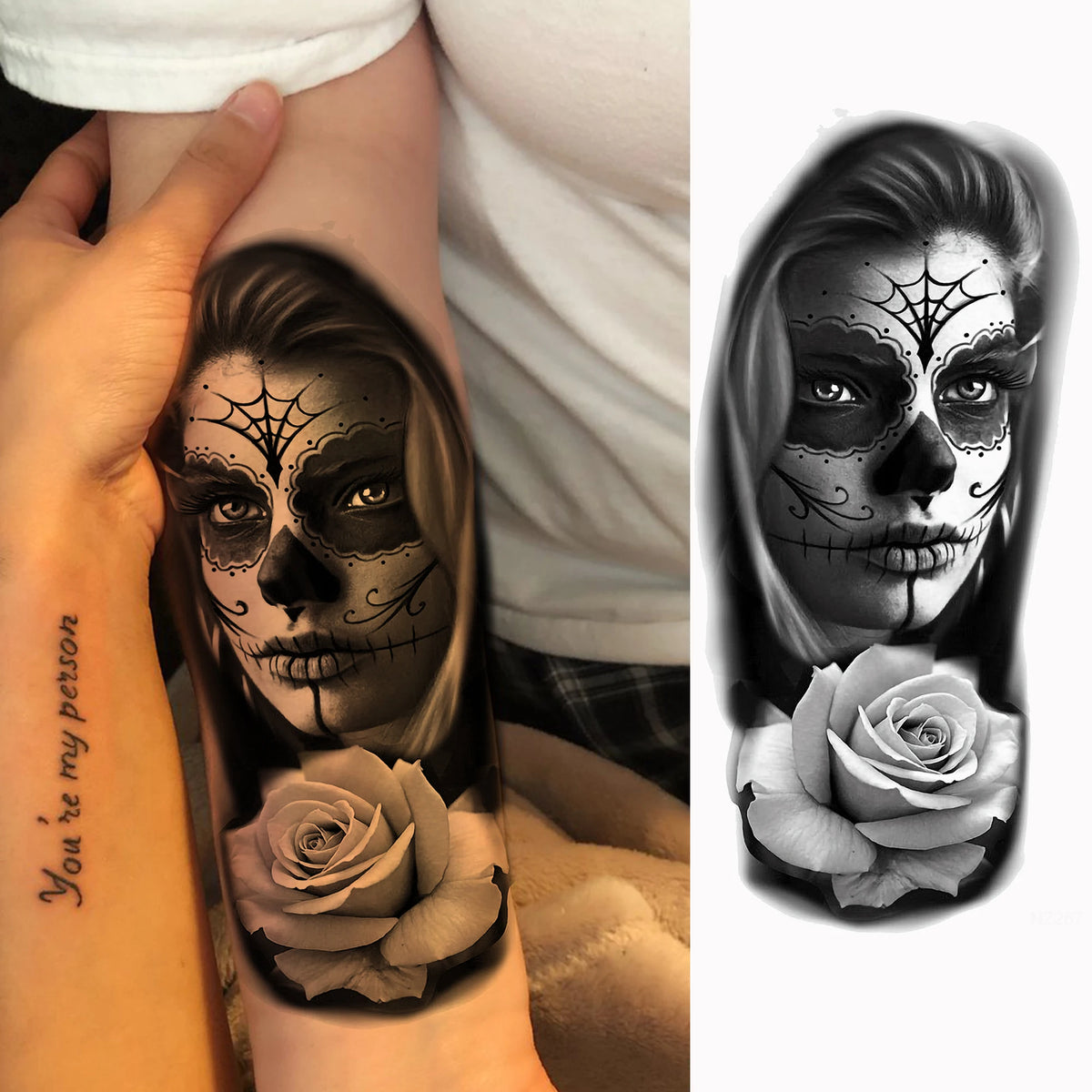 1 Sheets Chicano Prison Gangster Temporary Tattoos For Women Men Adults Fake Tattoo Sticker Water Transfer Self Adhesive Arm Leg