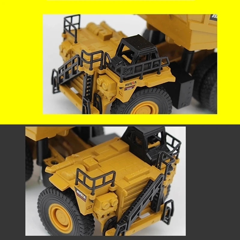 HUINA 1:40 1:50 1:60 Diecast Dump Truck Car Model Alloy Simulation Vehicle Articulated Backhoe Loader Toys for Boys Collectables