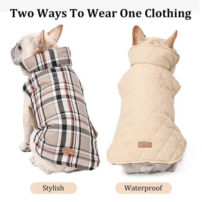 NONOR Winter Dog Jacket Waterproof Cozy Dog Clothes for Medium Large Dogs Warm Dog Coat French Bulldog Labrador Costume