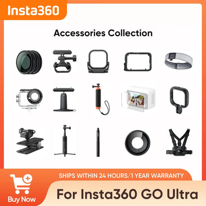 Insta360 Official Accessories - Go Ultra Camera Combo Kit, Screen Protector, etc.,Compatible with Go ultra Original Accessories.