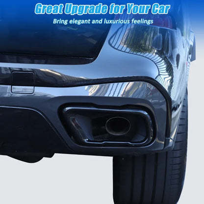 2Pcs Glossy Black Stainless Steel Car Exhaust Muffler Pipe Tip Cover Trim For BMW X5 G05 X6 G06 X7 G07 2019-2025 Accessories ﻿