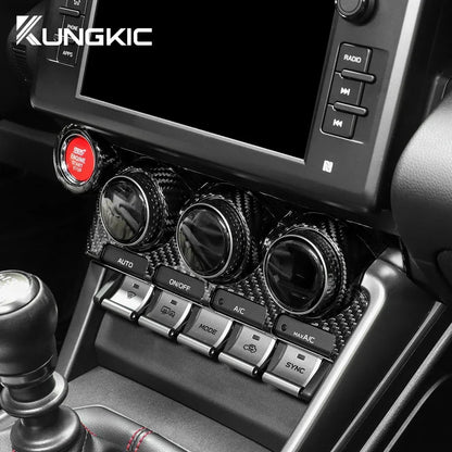 LHD Real Hard Carbon Fiber Cover for Subaru BRZ Toyota GR86 2021 2022 2023 2024 2025 Car Air Conditioning Control Panel Sticker