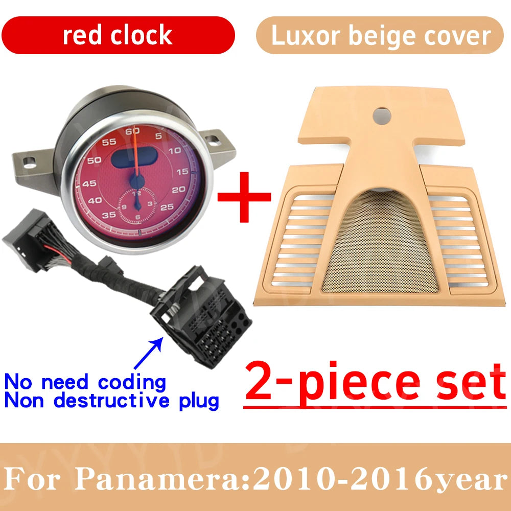 Car Stopwatch Chrono For Porsche Panamera 970 2010-2016 Stop Watch Clock Interior Dashboard Cover Compass Electronic Meter Clock